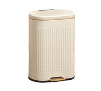 6L/12L Recycling Bin with Pedal Stainless Steel Trash Can for Home Kitchen & Living Room Large Capacity Dual-Layer Waste Container Paper Basket Eco-Friendly Design