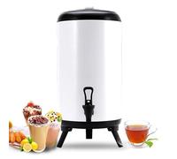 6L 8L 10L 12L Urn Boiler Hot And Cold Water Dispenser Stainless Steel Tea Hot Water Bottle with Faucet Portable Handle Large Capacity Sealing for Catering Office Hotels,C,10L (D 8L