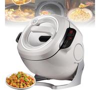 6L Automatic Stir Fry Robot, 2000W Automatic Cooking Wok Fried Rice Machine with 3 Gears Speed, 360°Rotating Auto Stirring Cooker, for Stir Frying, Stewing, Cooking