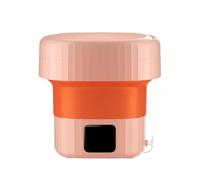 6L Folding Mini Washing Machine Portable Household Dormitory Underwear Socks Clothes(Pink,UK)