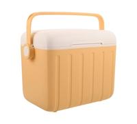 6l Insulated Cooler with Handle for Camping Road Trips | Hard Shell, Shock-resistant Sealing, Yellow Finish, Picnic Use, Spacious Interior, Easy Carry