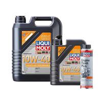 6L Liqui Moly 10W40 Leichtlauf Performance ACEA A3 B3 + ENGINE FLUSH PLUS 300ml