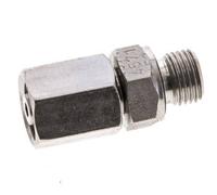6L & M10x1 Stainless Steel Straight Swivel with Male Threads 315 bar FKM O-ring Sealing Cone Adjustable ISO 8434-1