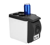 6L Portable Car Refrigerator Mini Food Drinks Warmer Cooler Fridge, Dual-mode Temperature Control, Big Capacity, Refrigeration and Heating Functions for Camping and Picnic