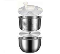 6L Salad Spinner Stainless Steel Large Vegetable Washer with PP Lid compatible with Fruit Washer Pasta & Fries Spinner Salad Dryer