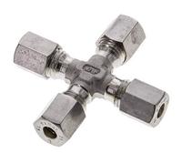 6L Stainless steel Cross Compression Fitting 315 Bar DIN 2353