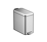 6L Stainless Steel Soft-Close Step Trash Can, Space-Saving Design, Removable Inner Bucket, Perfect for Bathroom, Kitchen, Living Room, Compact Spaces, Modern Home Decor, Durable & Stylish
