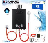 6L Tankless Gas Water Heater LPG Propane Instant Boiler Outdoor Camping Shower