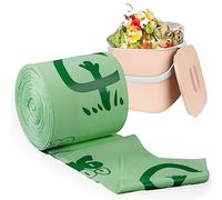 6L to 7L x50 Compostable Caddy liners | Extra Thick & Durable | EN 13432 Certified | UK Brand (6L 50 CADDY LINERS)