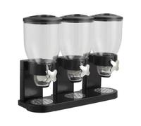 6L Triple Cereal Dispenser Dry Food Storage Container Pasta Nuts Kitchen Machine