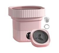 6L Washer with Drain Basket Foldable Washing Machine for Apartment Dorm Trave for Deep Cleaning Underwear B EU Plug