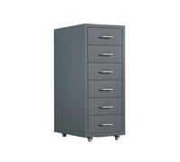 6Layer File CabinetThickened ColdRolled Steel Storage Chest LargeCapacity Office Organizer Multifunctional Drawer Unit for Data & Document Management (Gray)