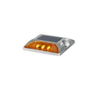 6led Solar Spike Small Square Two-sided Warning Lamp Highway Municipal Road Junction Cat Rye Reflector Solar Road Stud Yellow
