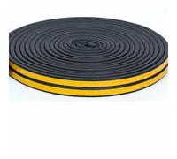 6M/12M Door Window Seal Strip D/I/E/P Self-Adhesive Acoustic Foam Sealing Strip Tape Insulation Windproof Rubber Weatherstrip-Black-P-12M