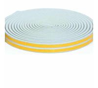 6M/12M Door Window Seal Strip Self-Adhesive Acoustic Foam Sealing Strip Tape Insulation Windproof Rubber Weatherstrip-Grey-D-12M