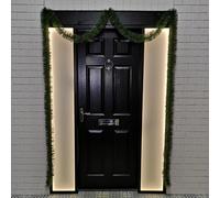 6m (20ft) x 10cm Fine Cut Green Christmas Garland Tree Decoration