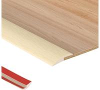 6M 5mm Self Adhesive Carpet Edge Strip PVC Floor Transition Strips Door Threshold Edging Trim Laminate Door Floor Strip,Beige Wood Grain,2pcs Backing Adhesive