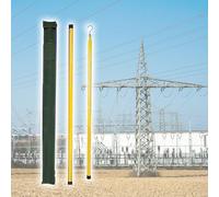 6m/8m/10m/12m/15m/18m Electric Power Insulated Telescopic Height Measuring Rod, Lightweight Resin Measuring Pole for Antenna Checks/Wire Heights(2 Pieces,12m/39.4ft)