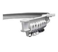 6M Adjustable Flexible Curtain Tracked Rail for & Balconies Easy Install Plastic Sliding System with Side Clamps Ideal for Home Decor