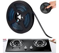 6M Black Sealant Tape,Bath Sealant Strip Self Adhesive,Caulk Tape,Bath Edge Sealing Strip,Gap Ta-Pe Self Adhesive,Waterproof,For Ceiling,Stove,Sink,Wall Corner,Baseboard,Floor,Kitchen(Wide 8MM)