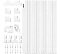 6m Cable Trunking White - Self-adhesive Trunking for Electric Cables TV Cable Hider Wire Conduit Trunking with Connections, Cable Tidy Cable Raceway Management, 15 mm x 10 mm