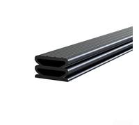 6M D Shape Door and Window Seal Strip for Soundproofing Weatherproofing and Dust Protection with Multi-Layer Air Chamber Design (BLACK)