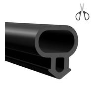 6M Draught Excluder Rubber Sealing Strip - Door & Window UPVC Seal Stripping for 3-5 mm Gap Anti-Water Weather Stripping Dustproof Anti-Water Insulation Soundproof (Black)