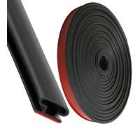 6M Front Door Seal,Rubber Door Seal,Rubber Gasket Seals,D-Shape Draught Excluder for Doors,Waterproof,Self-Adhesive,Black
