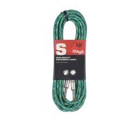 Stagg Music Guitar Cable SGC6VT Vintage Tweed – 6m/20ft Jack-to-Jack, Green