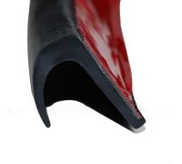 6m J-shaped Rv Rain Gutter for Trailers Campers - 1 over 2 Height Pvc Drip Rail Roof Strip Weather-resistant Black Water Diversion Channel with Strong Backing(BLACK)