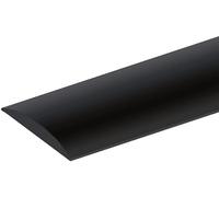 6M Laminate Flooring Threshold Transition Strip,PVC Door Bars for Doorways,Self Adhesive Vinyl Floor Edge Trim,Tile to Laminate Beading,Floor Joining Strip Gap Covering(7.6cm,Black)