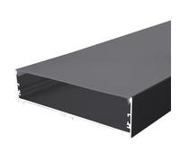 6M LED Aluminum Profile U-S Light Strip Diffuser Black Channel with Milky White Cover 19.69ft LED Diffuser for U-S Track System 200x40mm Perfect for Home Lighting