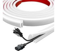6M Mini Silicone Cable Trunking Self-Adhesive Cable Cover, Half Round Wire Cover for TV, Wall, and Desk, Cable Hider for One Cords, Cable Raceway Home & Office Trim