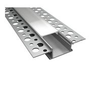 6M Plaster-In Aluminium Led Profile Kit For 12mm Led Strip Lights Flush Drywall Mount Channel With Diffuser Cover