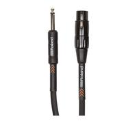 6m Roland XLR to 6.3mm (1/4") Mono Jack Microphone Cable, Multi-strand, Black Se