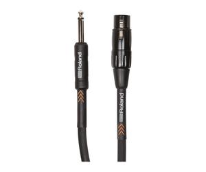 6m Roland XLR to 6.3mm (1/4") Mono Jack Microphone Cable, Multi-strand, Black Se