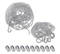6m Set Of Roller Blind Chain, Chain Connector, Stainless Steel Ball Chain, Silver Chain, Furniture Accessories, Suitable For Curtains, Blinds, Roller Blinds