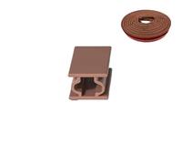 6M Silicone Self Adhesive Sealing Strip Door Stop Window Gap Insulation Soundproof Moisture Proof(10x8mm)