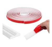 6M Skirting Trim, Self Adhesive Paintable Skirting Board Moulding, Plastic Corner Trim Coving, Caulk Laminate Beading Edging Strip for Cabinet Countertop Ceiling Floor Corner Decoration (6M40MM)