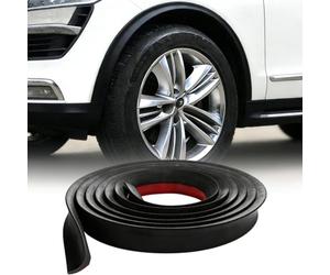 6M Universal Mudguard Widening Black Rubber Wheel Arch Protector Strips Wheel Arch Widening Universal Mudguards Car Wheel Fender Extension for Car Protector and Decoration (6M)