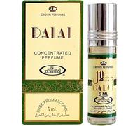 6ml Dalal-Perfume Oil Roll-On Powdery, Caramel, Floral Oud Fragrance Long-Lasting Concentrated Arabian Attar for Women and Men (Pack of 6)