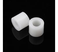 (6mm) 100Pcs M4 White Nylon ABS Non-Threaded Spacer Round Hollow Standoff For PC Board Screw Bolt