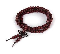 6mm 108 Beads Wooden Prayer Stretch Buddhist Cuff Bracelet Wristband