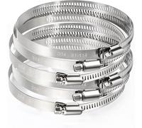6mm ~ 114mm Stainless Steel Drive Hose Clamps Adjustable Water Pipe Tri Gear Worm Fuel Tube Spring Cramps Fixed Clip(Diameter 40-63mm)