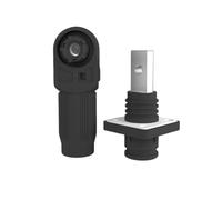 6mm 120A Single core Energy Storage Industrial Connector Threaded Hole M5 Power Cabinet Battery Waterproof(120ABlack Threaded Plug Socket)