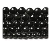 6MM 120pcs Natural Black Obsidian Stone Energy Healing Round Loosefor Jewelry Making Bracelet 2 Strands 32"