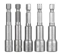 6mm-19mm Magnetic Impact Socket Nut Screwdriver 1/4 Hex Key Set Drill it Adapter(6-10mm)