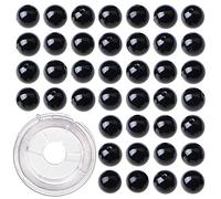 6mm 200pcs Natural Black Onyx Gemstone Round Loose Beads for Jewelry Making with Crystal Stretch Cord