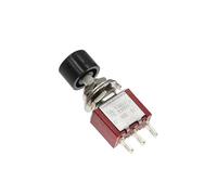 6mm 3/6Pin 2 Position Momentary return Push Button Switchl ON OFF 5A125V/2A250V Toggle Switch(PS102 Black,2PCS)
