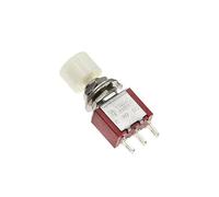 6mm 3/6Pin 2 Position Momentary return Push Button Switchl ON OFF 5A125V/2A250V Toggle Switch(PS102 White,2PCS)